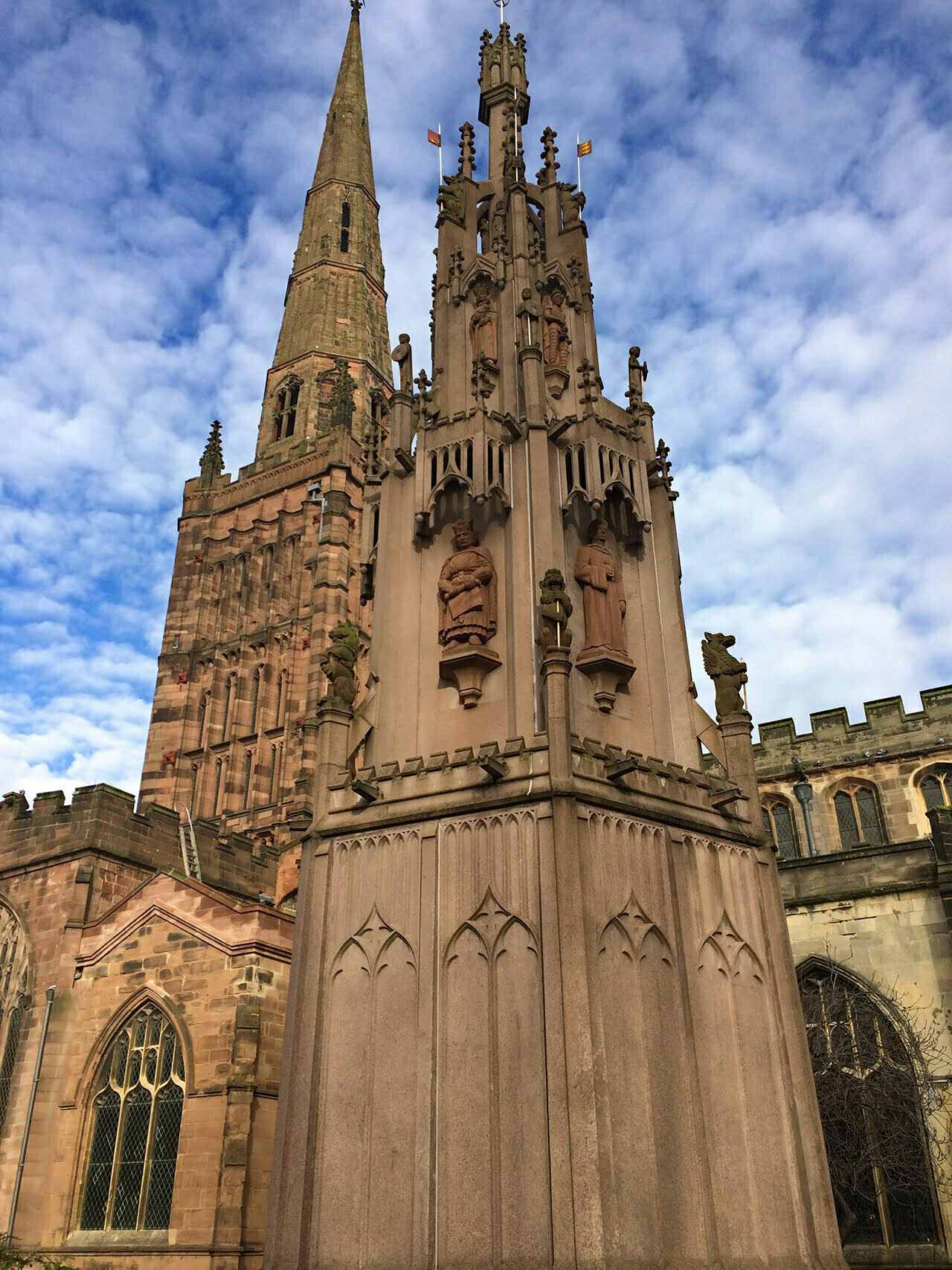A before picture of the Coventry Cross Monument